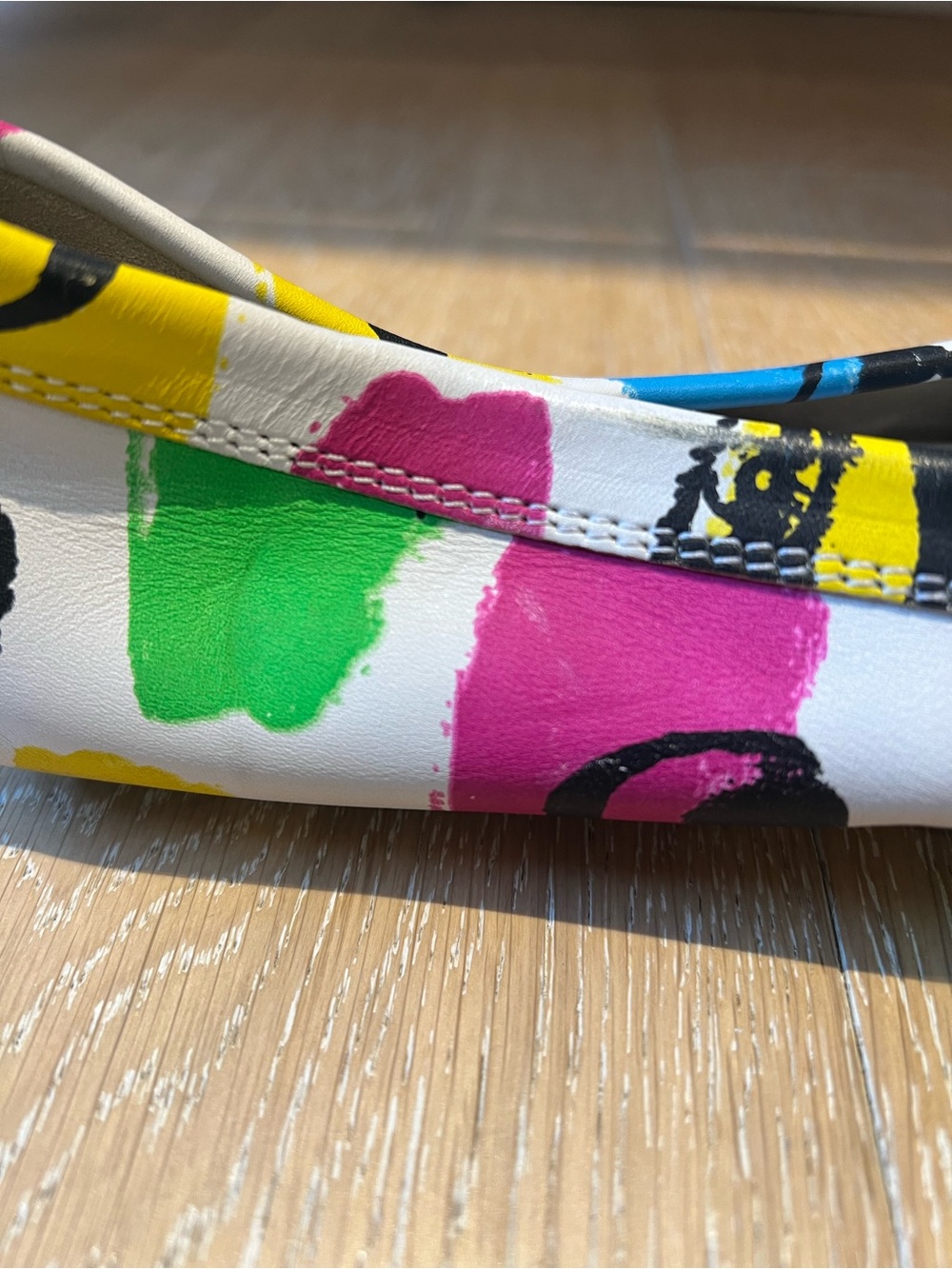 Tod’s Gommino Loafers Pop Art Eye Print Multicolor Italian Leather Women US 7.5 - Picture 7 of 16